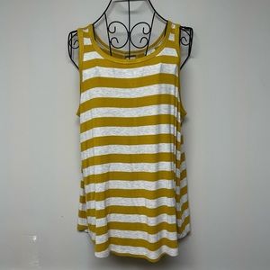 NWOT Cabi Yellow Striped Tank (M)